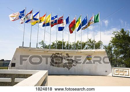 Stock Photo - Canadian provincial flags. Fotosearch