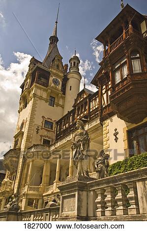 Stock Image - 18th Century Peles Castle, Sinaia, Romania, Eastern Europe . Fotosearch