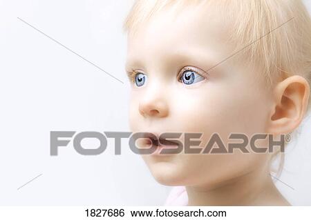 Stock Photograph - A girl's face. Fotosearch