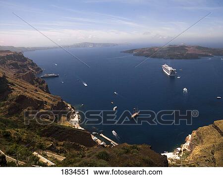 Aegean Sea, Santorini, Greece View Large Photo Image Stock Image - Aegean Sea, Santorini, Greece. Fotosearch
