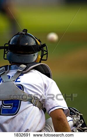 Stock Image - Baseball catcher. Fotosearch