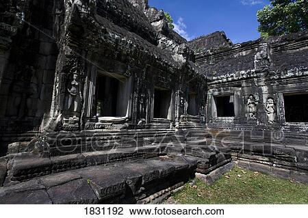 Stock Image - Bayon Temple, Angkor Thom, Cambodia. Fotosearch