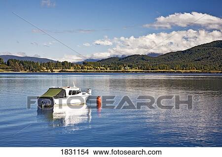 Boat, Lake Te Anau, New Zealand View Large Photo Image Picture - Boat, Lake Te Anau, New Zealand. Fotosearch