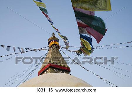 Stock Photograph - Boudhanath Stupa, Kathmandu, Nepal, Asia. Fotosearch