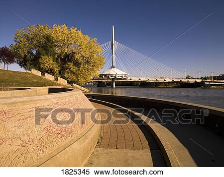 Stock Photography - Bridge in Winnipeg, Manitoba, Canada. Fotosearch