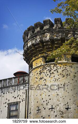 Bullet holes in castle turret, San Jose, Costa Rica View Large Photo Image Stock Photo - Bullet holes in castle turret, San Jose, Costa Rica. Fotosearch