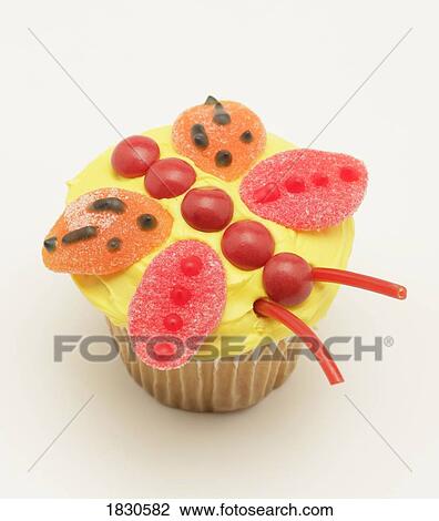 Stock Image - Butterfly cupcake. Fotosearch