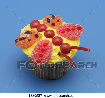 Stock Photo - Butterfly cupcake. Fotosearch