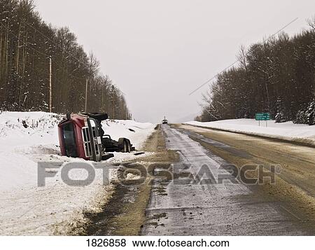 Car in the ditch View Large Photo Image Stock Photo - Car in the ditch. Fotosearch