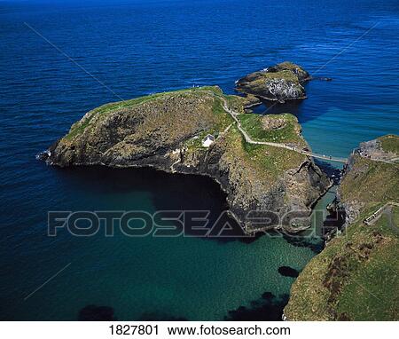 Carrick-a-Rede Rope Bridge, Co Antrim, Ireland View Large Photo Image Stock Image - Carrick-a-Rede Rope Bridge, Co Antrim, Ireland. Fotosearch