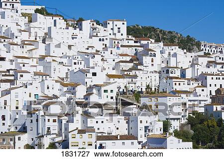 Stock Photo - Casares, Malaga Province, Costa del Sol, Spain, Europe . Fotosearch