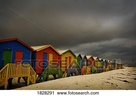Changing huts, Muizenberg, Cape Town, South Africa View Large Photo Image Stock Image - Changing huts, Muizenberg, Cape Town, South Africa. Fotosearch