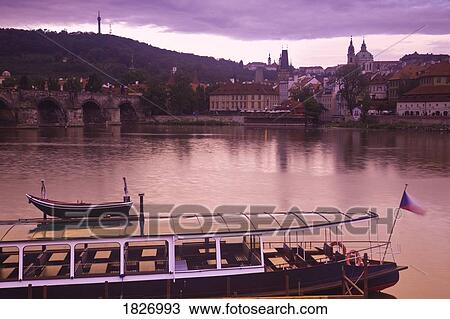 Charles Bridge and Vltava River, Historical Center of Prague, Czech Republic, Eastern Europe View Large Photo Image Stock Image - Charles Bridge and Vltava River, Historical Center of Prague, Czech Republic, Eastern Europe . Fotosearch