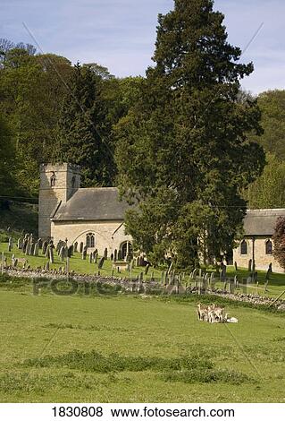 Church and cemetery, North Yorkshire, England View Large Photo Image Stock Photo - Church and cemetery, North Yorkshire, England. Fotosearch