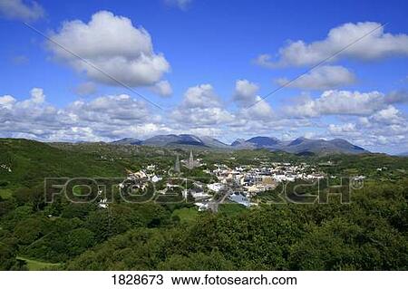Stock Image - Clifden, 12 Bens, County Galway, Ireland. Fotosearch