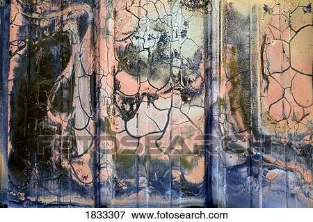 Stock Photo - Detail of burnt building. Fotosearch