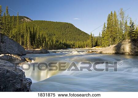 Stock Photography - Elbow Falls, Kananaskis, Alberta, Canada. Fotosearch