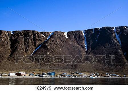 Stock Photo - Eskimo village in Nunavut, Canada. Fotosearch