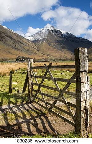 Fence in farmland, Lake District, Cumbria, England View Large Photo Image Stock Photograph - Fence in farmland, Lake District, Cumbria, England. Fotosearch