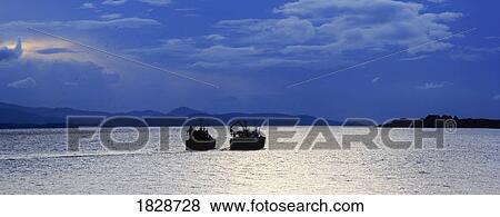 Stock Photo - Fishing boats on Kenmare Bay, Beara Peninsula, Kerry, Ireland, Europe. Fotosearch