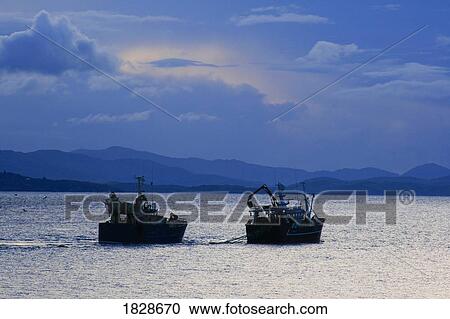 Stock Image - Fishing in Kenmare Bay, County Kerry, Ireland. Fotosearch
