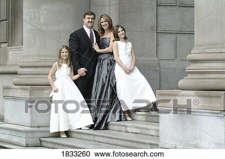 Stock Image - Formal family portraits. Fotosearch