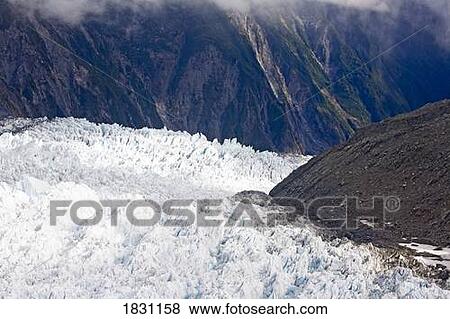 Stock Photo - Franz Josef glacier, New Zealand. Fotosearch