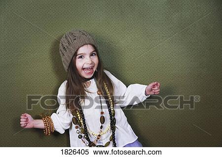 Stock Photography - Girl dressing up. Fotosearch