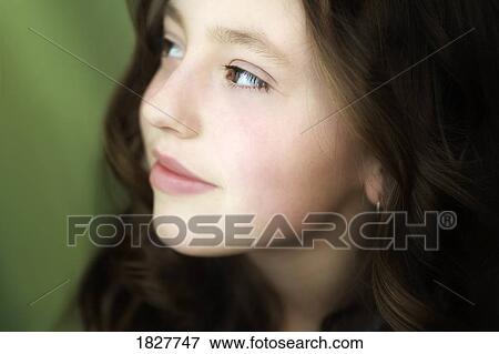 Stock Photo - Girl's face. Fotosearch