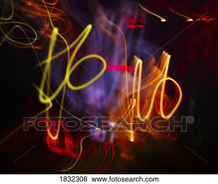 Glowing Lines In Darkness View Large Photo Image Stock Photo - Glowing Lines In Darkness. Fotosearch