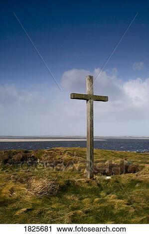 Grave site marked by a cross on a hill View Large Photo Image Stock Image - Grave site marked by a cross on a hill. Fotosearch
