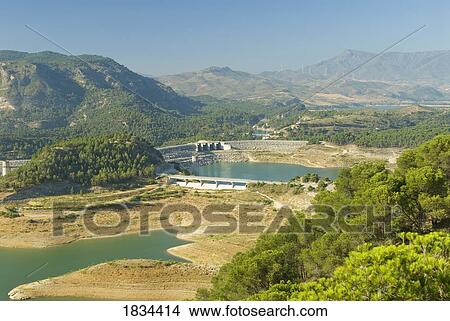 Guadalhorce dam, Malaga, Andalusia, Spain View Large Photo Image Picture - Guadalhorce dam, Malaga, Andalusia, Spain. Fotosearch