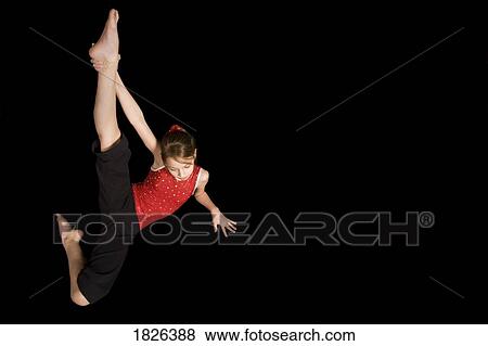 Stock Photo - Gymnast stretching. Fotosearch