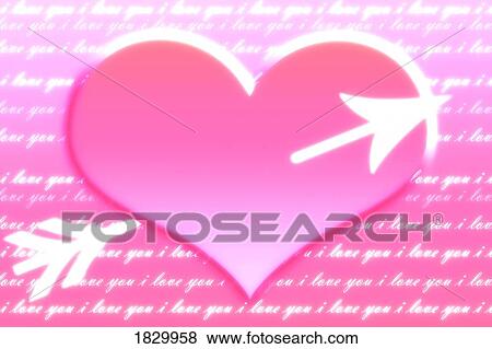 Stock Photo - Heart and arrow. Fotosearch