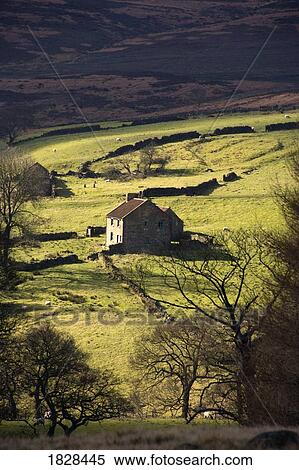 House in countryside, Yorkshire Moors, England View Large Photo Image Stock Photography - House in countryside, Yorkshire Moors, England. Fotosearch