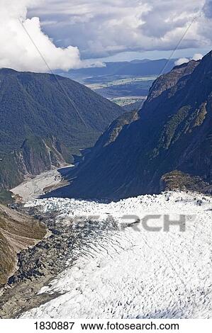 Ice in the mountains, New Zealand View Large Photo Image Stock Photo - Ice in the mountains, New Zealand. Fotosearch