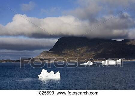 Icebergs, Island of Qoornoq, Province of Kitaa, Southern Greenland, Kingdom of Denmark View Large Photo Image Stock Photo - Icebergs, Island of Qoornoq, Province of Kitaa, Southern Greenland, Kingdom of Denmark . Fotosearch
