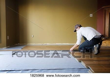 Installation of laminate flooring View Large Photo Image Stock Photo - Installation of laminate flooring. Fotosearch