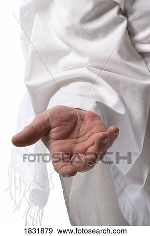 Stock Photo - Jesus holding out his hand. Fotosearch