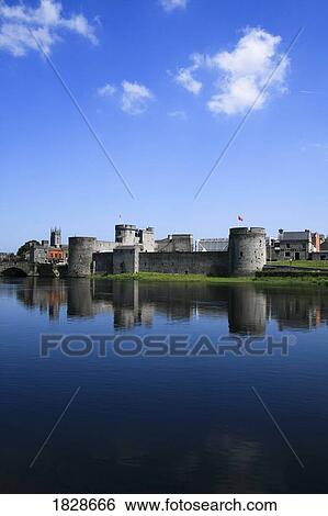 Johns Castle on Shannon River, Limerick, Ireland View Large Photo Image Stock Photograph - Johns Castle on Shannon River, Limerick, Ireland. Fotosearch