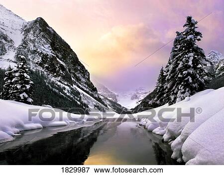 Stock Photo - Lake Louise, Banff National Park, Alberta, Canada. Fotosearch