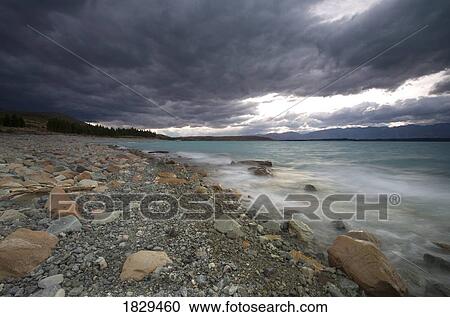 Stock Image - Lake Pukaki, New Zealand. Fotosearch
