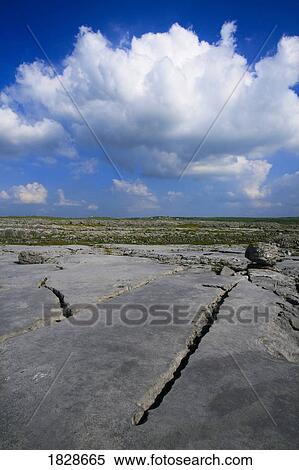 Stock Photography - Limestone in Burren, County Clare, Ireland. Fotosearch