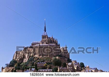 Mont Saint Michel Monastery on Normandy Coast, France View Large Photo Image Picture - Mont Saint Michel Monastery on Normandy Coast, France. Fotosearch