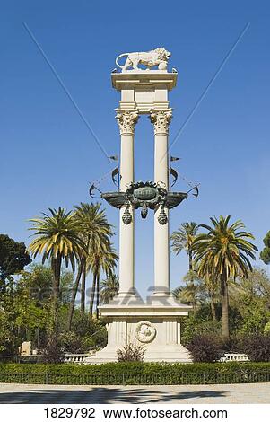 Stock Image - Monumento de Cristobal Colon, Seville, Andalucia, Spain. Fotosearch