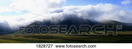 Stock Photo - Mount Brandon in mist near Dingle, Kerry, Ireland, Europe. Fotosearch