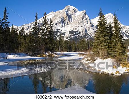 Mount Kidd, Banff National Park, Alberta, British Columbia, Canada View Large Photo Image Stock Image - Mount Kidd, Banff National Park, Alberta, British Columbia, Canada. Fotosearch
