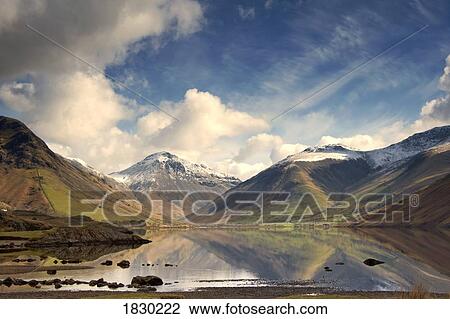 Mountains and lake at Lake District, Cumbria, England View Large Photo Image Stock Image - Mountains and lake at Lake District, Cumbria, England. Fotosearch