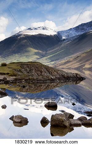 Mountains and lake at Lake District, Cumbria, England View Large Photo Image Stock Photo - Mountains and lake at Lake District, Cumbria, England. Fotosearch