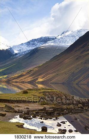Stock Photo - Mountains and lake, Lake District, Cumbria, England. Fotosearch
